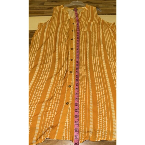 WOMENS J For Justify V-Neck Sleeveless Shirt Dress 2X BUTTON DOWN LIGHT WEIGHT - Picture 12 of 13